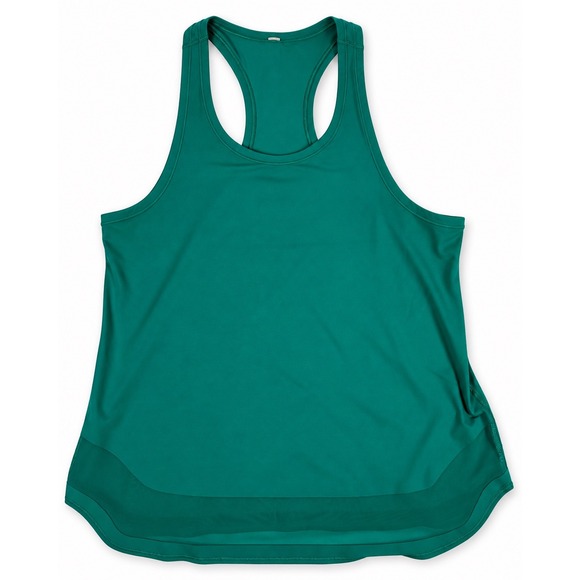Lululemon Tops - Lululemon Sculpt Tank Top Teal Green Mesh Hem Racerback Activewear Women Size 4